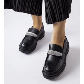 Mocasines negros con pedrería de Hartford 2