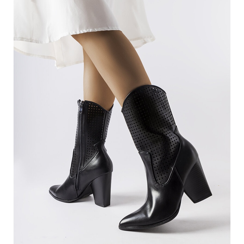 Botas cowboy caladas negras de Raiano negro 1