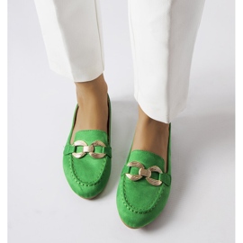 Mocasines verdes con hebilla dorada de Magliano 1