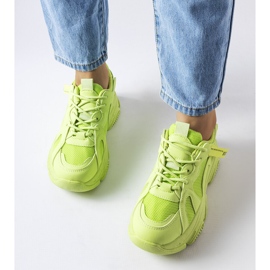 Inna Zapatillas verdes con suela gruesa de Amendola. 2