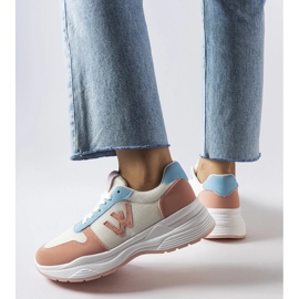 Inna Zapatillas blancas, rosas y azules de Teresio blanco 2