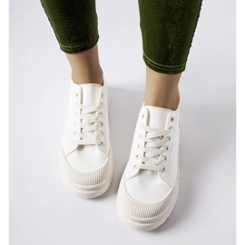 Zapatillas de tela blancas de Nassar blanco 2