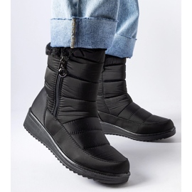 Botas de nieve negras con cuña Mount baja. negro 2