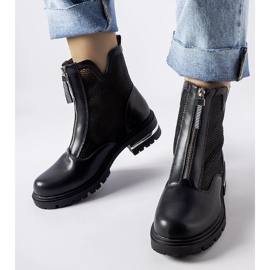 Botines Cavour calados negros 2