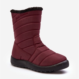 Botas de nieve altas con aislamiento para mujer burdeos Luxina rojo 1