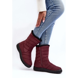 Botas de nieve altas con aislamiento para mujer burdeos Luxina rojo 5