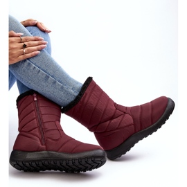 Botas de nieve altas con aislamiento para mujer burdeos Luxina rojo 8