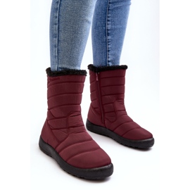 Botas de nieve altas con aislamiento para mujer burdeos Luxina rojo 7