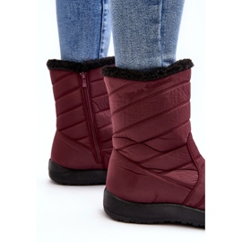 Botas de nieve altas con aislamiento para mujer burdeos Luxina rojo 6