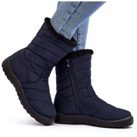 Botas de nieve altas con aislamiento para mujer azul marino Luxina 6