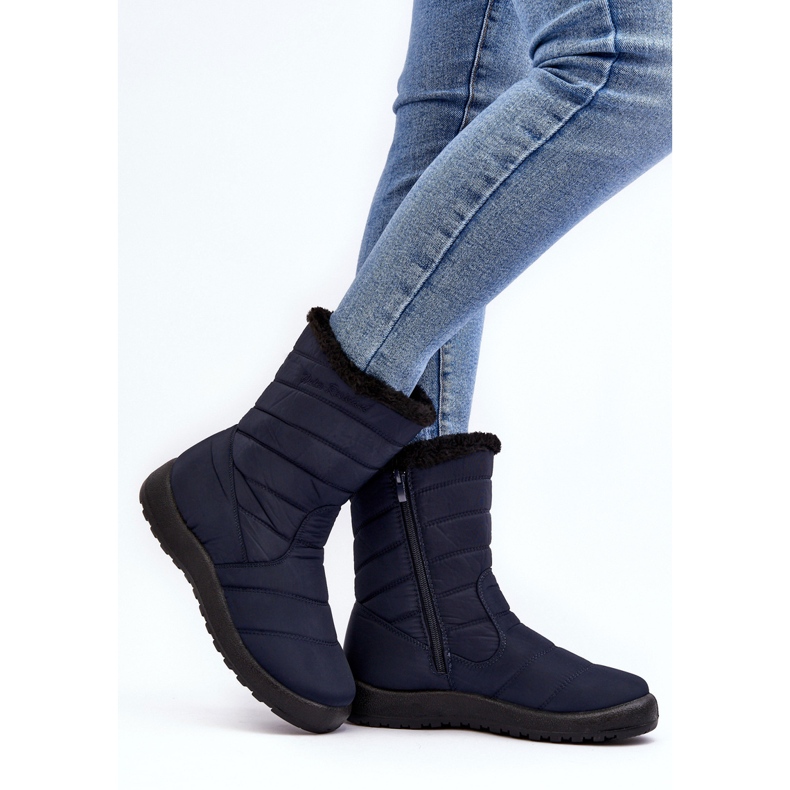 Botas de nieve altas con aislamiento para mujer azul marino Luxina 2