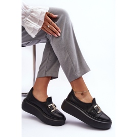 Lewski Shoes Zapatos Mujer Piel con Plataforma Negro Lewski 3398/2 5