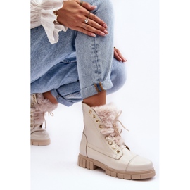 Lewski Shoes Botas Mujer Piel Con Pelo, Beige Claro Lewski 3296 7