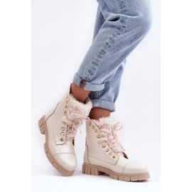 Lewski Shoes Botas Mujer Piel Con Pelo, Beige Claro Lewski 3296 3