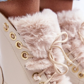 Lewski Shoes Botas Mujer Piel Con Pelo, Beige Claro Lewski 3296 6
