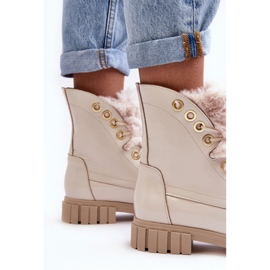 Lewski Shoes Botas Mujer Piel Con Pelo, Beige Claro Lewski 3296 4