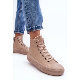 Zapatillas De Mujer Con Cremallera Aislante Beige Big Star MM274022 9