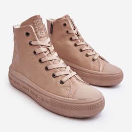 Zapatillas De Mujer Con Cremallera Aislante Beige Big Star MM274022 4
