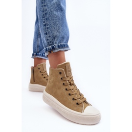 Zapatillas Mujer Aislante Cremallera Camel Big Star MM274026 beige 11