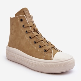 Zapatillas Mujer Aislante Cremallera Camel Big Star MM274026 beige 5
