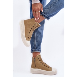 Zapatillas Mujer Aislante Cremallera Camel Big Star MM274026 beige 9