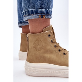 Zapatillas Mujer Aislante Cremallera Camel Big Star MM274026 beige 12