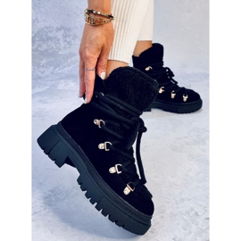 Botas de nieve de piel de oveja Shea Black negro 6