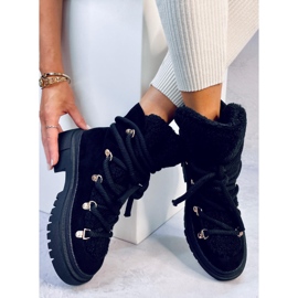 Botas de nieve de piel de oveja Shea Black negro 2