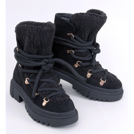 Botas de nieve de piel de oveja Shea Black negro 1