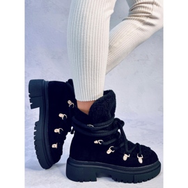 Botas de nieve de piel de oveja Shea Black negro 4