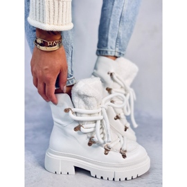 Botas de piel de oveja Shea White blanco 5