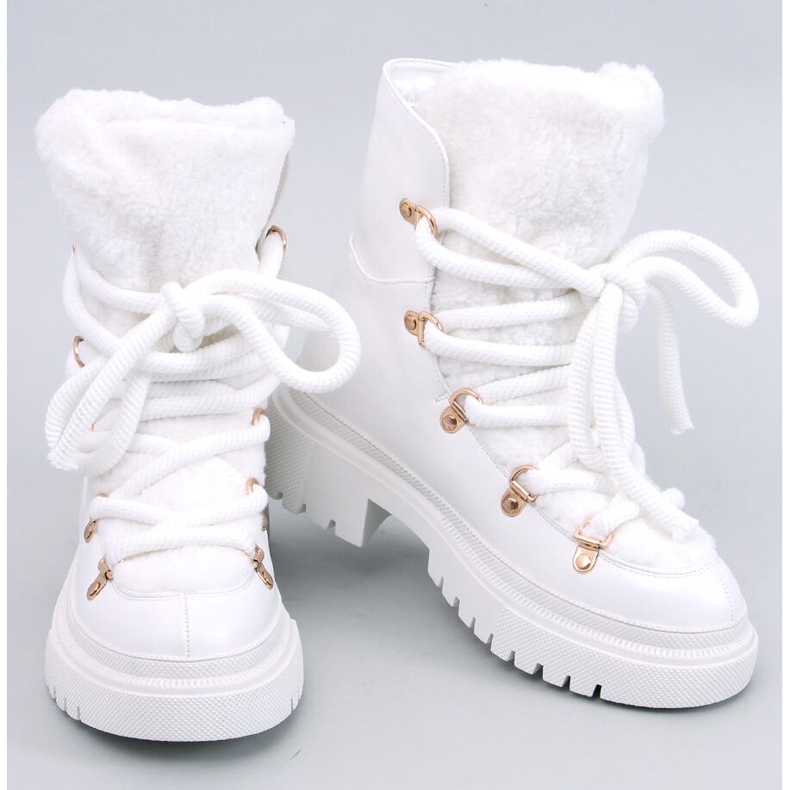 Botas de piel de oveja Shea White blanco 1