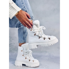 Botas de piel de oveja Shea White blanco 3