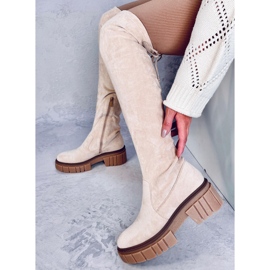 Botas de mujer Alyssa Beige 3