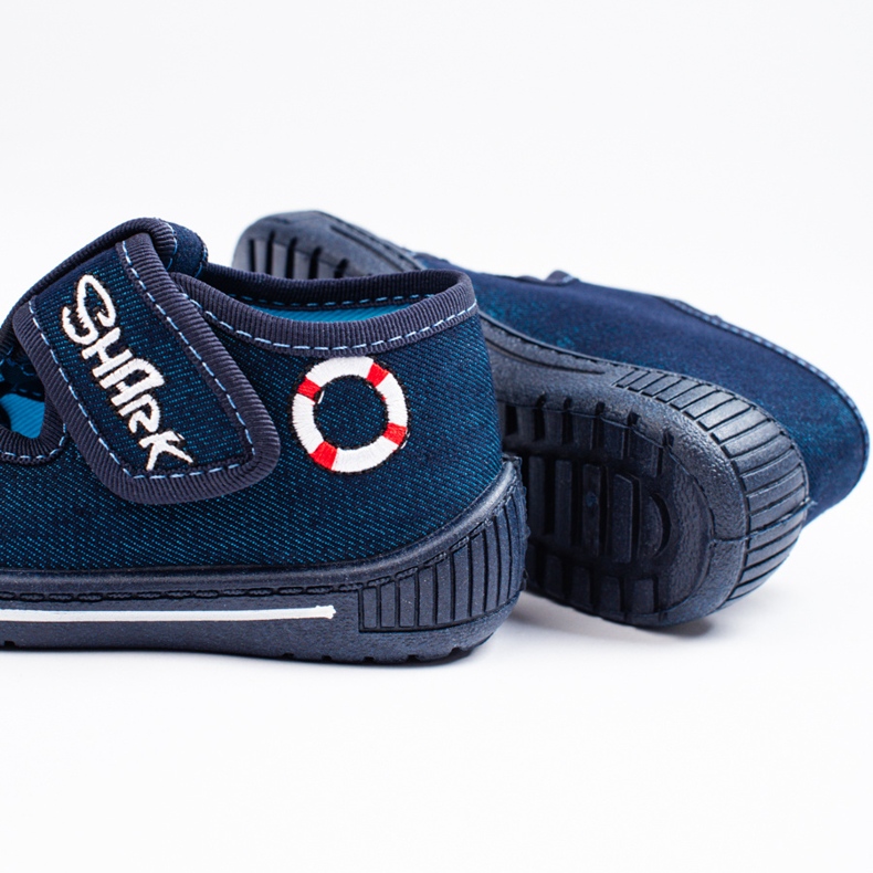 SHELOVET Pantuflas azul marino para niño para jardín de infantes 3F 2