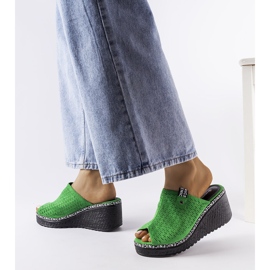 Sandalias de cuña verdes de Fulvia 2