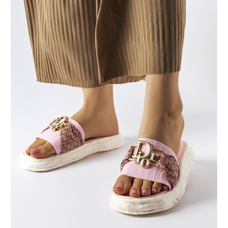 Chanclas decorativas de goma rosa de Bérard rosado 1