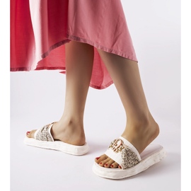 Inna Chanclas de goma decorativas blancas Bérard blanco 2