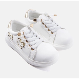 Zapatillas blancas decoradas con mariposas Senapus blanco 2
