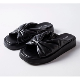 Sandalias de cuña baja negras de Hog negro 1