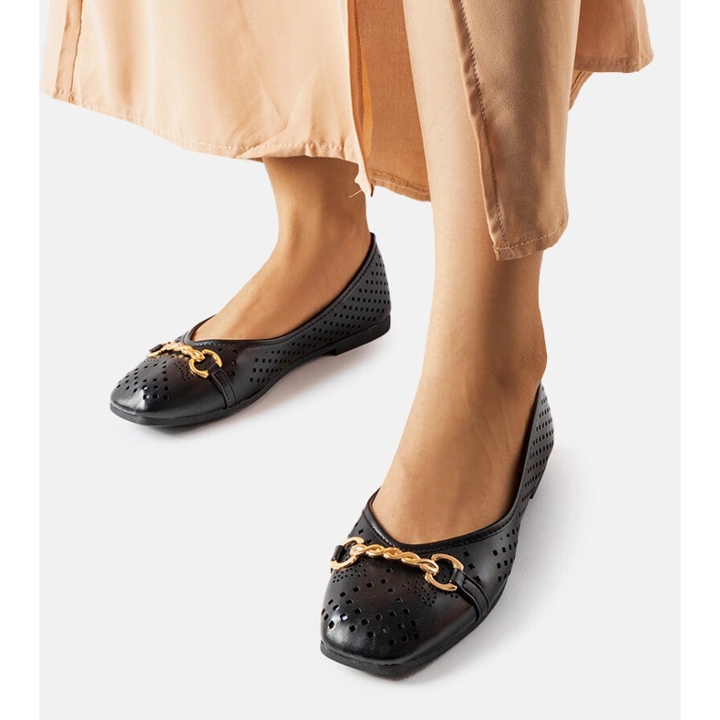 Bailarinas caladas negras de Schiavone negro 1