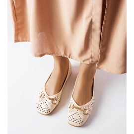 Bailarinas caladas beige de Schiavone 2