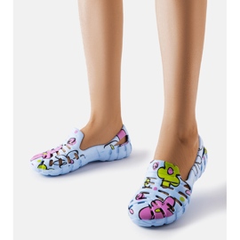 Chanclas de goma azul con estampado Finley 1
