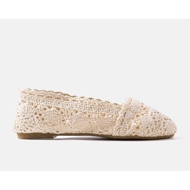 Bailarinas infantiles crochet beige de Lisa 2