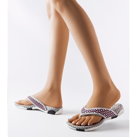 Chanclas en tejido gris y negro de Mareta 1