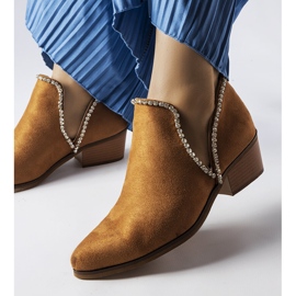 Botas marrones decoradas con pedrería Ditten marrón 1