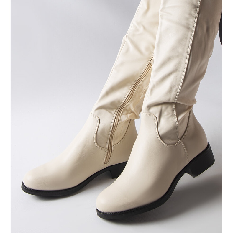 Botas Muijsi ecopiel beige 1