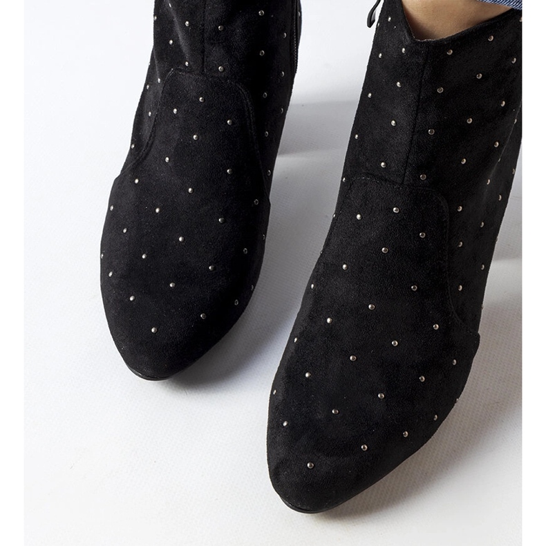 Botines suvi ante negros con pedrería 2 Botines suvi ante negros con pedrería 2