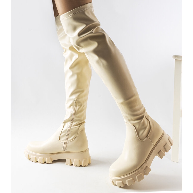 Botas mosqueteras beige en ecopiel de Matthijs 2