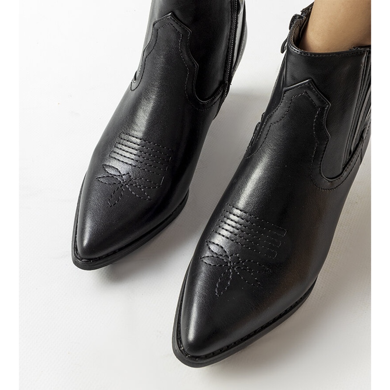 Botas cowboy clásicas negras de Gustav negro 1